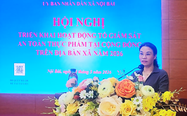XÃ NỘI BÀI TỔ CHỨC HỘI NGHỊ TRIỂN KHAI HOẠT ĐỘNG TỔ GIÁM SÁT AN TOÀN THỰC PHẨM