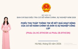 Hướng dẫn quy trình điều tra đơn vị hành chính, sự nghiệp toàn quốc