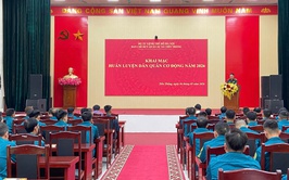 Xã Tiến Thắng Khai mạc huấn luyện lực lượng dân quân cơ động năm 2026