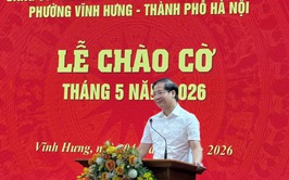 Phường Vĩnh Hưng tổ chức Lễ chào cờ sinh hoạt đầu tháng 5/2026
