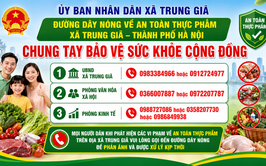 UBND xã Trung Giã công khai số điện thoại đường dây nóng về ATTP trên địa bàn