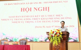 UBND xã Quảng Bị giao ban đánh giá kết quả thực hiện nhiệm vụ tháng 4, triển khai phương hướng, nhiệm vụ trọng tâm tháng 5/2026