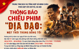 Thông báo chiếu phim miễn phí, Bộ phim: “Địa đạo - Mặt trời trong bóng tối”.