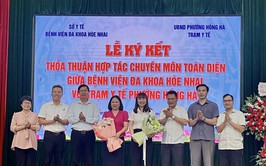 Phường Hồng Hà ký kết hợp tác hỗ trợ toàn diện về công tác khám chữa bệnh và hỗ trợ chuyên môn giữa Bệnh viện đa khoa Hoè Nhai với Trạm y tế phường Hồng Hà