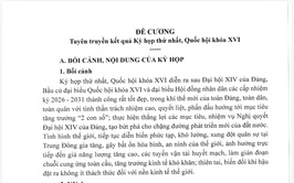 Tuyên truyền kết quả  Kỳ họp thứ nhất, Quốc hội khóa XVI
