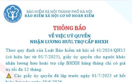 UBND PHƯỜNG CỬA NAM XIN THÔNG BÁO VỀ VIỆC ỦY QUYỀN NHẬN LƯƠNG HƯU, TRỢ CẤP BHXH HÀNG THÁNG
