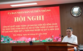 Xã Tiến Thắng công bố quyết định thành lập Ban đại diện Hội đồng quản trị  NHCS xã hội xã