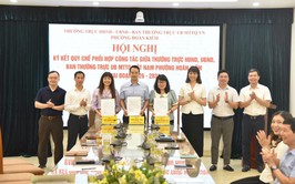 Thường trực HĐND - UBND - Ban Thường trực Ủy ban MTTQ Việt Nam phường Hoàn Kiếm ký kết chương trình phối hợp công tác 
