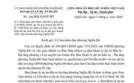 Tổng hợp giải trình, tiếp thu ý kiến góp ý điều chỉnh cục bộ quy hoạch chi tiết 1/500 khu tái định cư tại lô đất TH2 trên địa bàn phường Nghĩa Đô