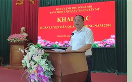 Ban Chỉ huy quân sự xã: khai mạc huấn luyện lực lượng Dân quân cơ động năm 2026