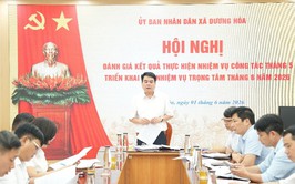 UBND xã giao ban công tác tháng 5, triển khai nhiệm vụ trọng tâm tháng 6/2026 