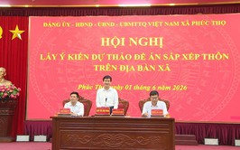 Phúc Thọ tổ chức Hội nghị lấy ý kiến về phương án sắp xếp, sáp nhập thôn