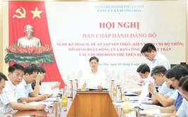 Ban Chấp hành Đảng bộ xã họp nghe kế hoạch, đề án sắp xếp thôn
