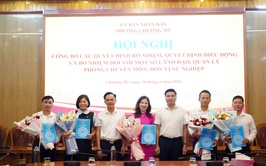 Phường Chương Mỹ trao quyết định bổ nhiệm, điều động và bổ nhiệm cán bộ lãnh đạo, quản lý