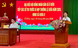 Đại biểu HĐND tổ 6 tiếp xúc cử tri trước kỳ họp tại khu vực Tân Hội xã Ô Diên