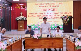 Đảng ủy Hòa Xá đánh giá kết quả các mặt công tác 6 tháng và triển khai Đề án sáp nhập thôn trên địa bàn 