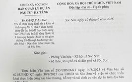 CÔNG KHAI TÌNH TRẠNG ĐẤT Ở, NHÀ Ở KHÁC NGOÀI THỬA ĐẤT THU HỒI PHỤC VỤ GPMB DỰ ÁN MỞ RỘNG QUỐC LỘ 3 - ĐỊA PHẬN THÔN DƯỢC HẠ, XÃ SÓC SƠN