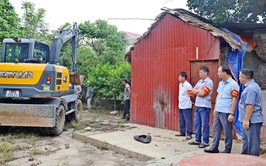 Xã Đoài Phương xử lý vi phạm về đất đai tại thôn Nhà Thờ