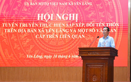 MTTQ XÃ YÊN LÃNG TỔ CHỨC HỘI NGHỊ TUYÊN TRUYỀN CÁC NỘI DUNG TRỌNG TÂM