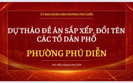 UBND phường Phú Diễn công khai dự thảo Đề án sắp xếp, đổi tên các tổ dân phố trên địa bàn phường Phú Diễn