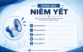 Niêm yết thông báo giải quyết hồ sơ đề nghị cấp lại Giấy chứng nhận quyền sử dụng đất