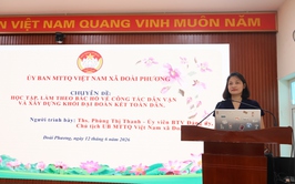 MTTQ xã Đoài Phương tuyên truyền học tập và làm theo tư tưởng, đạo đức, phong cách Hồ Chí Minh và một số nội dung quan trọng