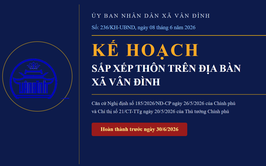 XÃ VÂN ĐÌNH TRIỂN KHAI KẾ HOẠCH SẮP XẾP THÔN