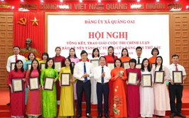 Quảng Oai tổng kết, trao giải Cuộc thi chính luận về bảo vệ nền tảng tư tưởng của Đảng lần thứ Sáu năm 2026
