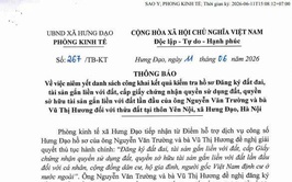 THÔNG BÁO
Về việc niêm yết danh sách công khai kết quả kiểm tra hồ sơ Đăng ký đất đai, TS gắn liền với đất, cấp giấy chứng nhận QSD, QSH TS gắn liền với đất lần đầu của ông Nguyễn Văn Trường và bà Vũ Thị Hương