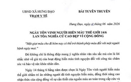 NGÀY TÔN VINH NGƯỜI HIẾN MÁU THẾ GIỚI 14/6 LAN TỎA NGHĨA CỬ CAO ĐẸP VÌ CỘNG ĐỒNG