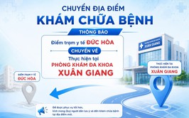 Thông báo chuyển địa điểm cung cấp dịch vụ khám bệnh, chữa bệnh tại Điểm trạm y tế Đức Hòa