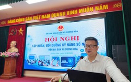 Đội ngũ cán bộ thôn và thành viên 46 tổ chuyển đổi số cộng đồng được tập huấn, bồi dưỡng kỹ năng số