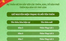 Dự thảo Đề án sắp xếp thôn trên địa bàn xã Thư Lâm được xây dựng nhằm thực hiện chủ trương tinh gọn tổ chức, nâng cao hiệu lực, hiệu quả hoạt động của hệ thống chính trị ở cơ sở. 