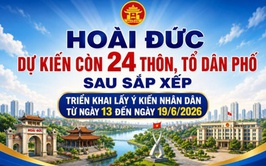 Hoài Đức dự kiến còn 24 thôn, tổ dân phố sau sắp xếp, triển khai lấy ý kiến nhân dân từ ngày 13 đến ngày 19/6/2026