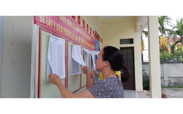 Ủy ban nhân dân xã Phú Nghĩa công khai Dự thảo phương án sắp xếp thôn, tổ chức lấy ý kiến Nhân dân
