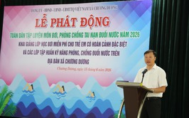 Sôi nổi Lễ phát động Toàn dân tập luyện môi bơi và phòng chống đuối nước năm 2026 tại xã Chương Dương