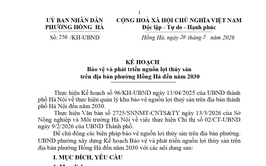 PHƯỜNG HỒNG HÀ TRIỂN KHAI KẾ HOẠCH BẢO VỆ VÀ PHÁT TRIỂN NGUỒN LỢI THỦY SẢN ĐẾN NĂM 2030