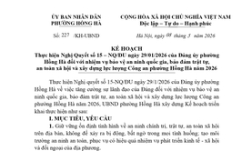 PHƯỜNG HỒNG HÀ TĂNG CƯỜNG TRIỂN KHAI THỰC HIỆN NHIỆM VỤ BẢO VỆ AN NINH QUỐC GIA, BẢO ĐẢM TRẬT TỰ AN TOÀN XÃ HỘI NĂM 2026