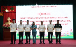 Xã Tam Hưng sơ kết công tác quân sự, quốc phòng 6 tháng đầu năm 2026; tổng kết thi hành các luật về quốc phòng, dân quân tự vệ và giáo dục quốc phòng, an ninh