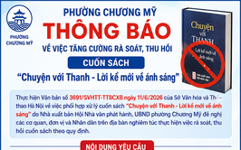 Thông báo về việc dừng phát hành và thu hồi cuốn sách “Chuyện với Thanh - Lời kể mới về ánh sáng”
