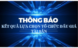 Thông báo kết quả lựa chọn tổ chức hành nghề đấu giá tài sản