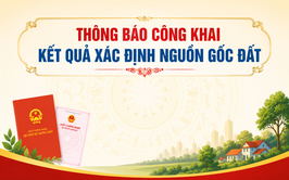 Thông báo công khai kết quả xác định nguồn gốc đất