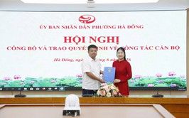 Phường Hà Đông công bố quyết định điều động, bổ nhiệm 02 Hiệu trưởng các trường công lập trên địa bàn