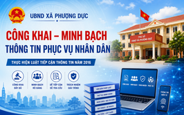 UBND xã Phượng Dực ban hành danh mục thông tin công khai và thông tin công dân được tiếp cận có điều kiện
