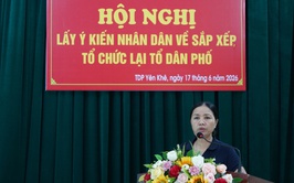 Tổ dân phố Yên Khê tổ chức hội nghị lấy ý kiến nhân dân về việc sắp xếp, tổ chức lại tổ dân phố