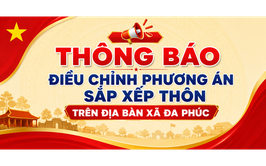 THÔNG BÁO ĐIỀU CHỈNH PHƯƠNG ÁN SẮP XẾP THÔN TRÊN ĐỊA BÀN XÃ ĐA PHÚC