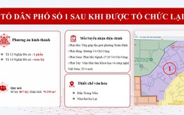 Bản mô tả dự kiến 50 Tổ dân phố sau khi được tổ chức lại