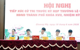 Hội nghị tiếp xúc cử tri với tổ đại biểu HĐND thành phố Hà Nội trước kỳ họp thường lệ giữa năm 2026