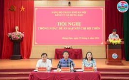 HỘI NGHỊ BAN CHẤP HÀNH ĐẢNG BỘ XÃ HƯNG ĐẠO MỞ RỘNG NHẰM THỐNG NHẤT ĐỀ ÁN SẮP XẾP CHI BỘ THÔN