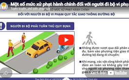 Một số mức xử phạt hành chính đối với người đi bộ vi phạm quy tắc giao thông đường bộ